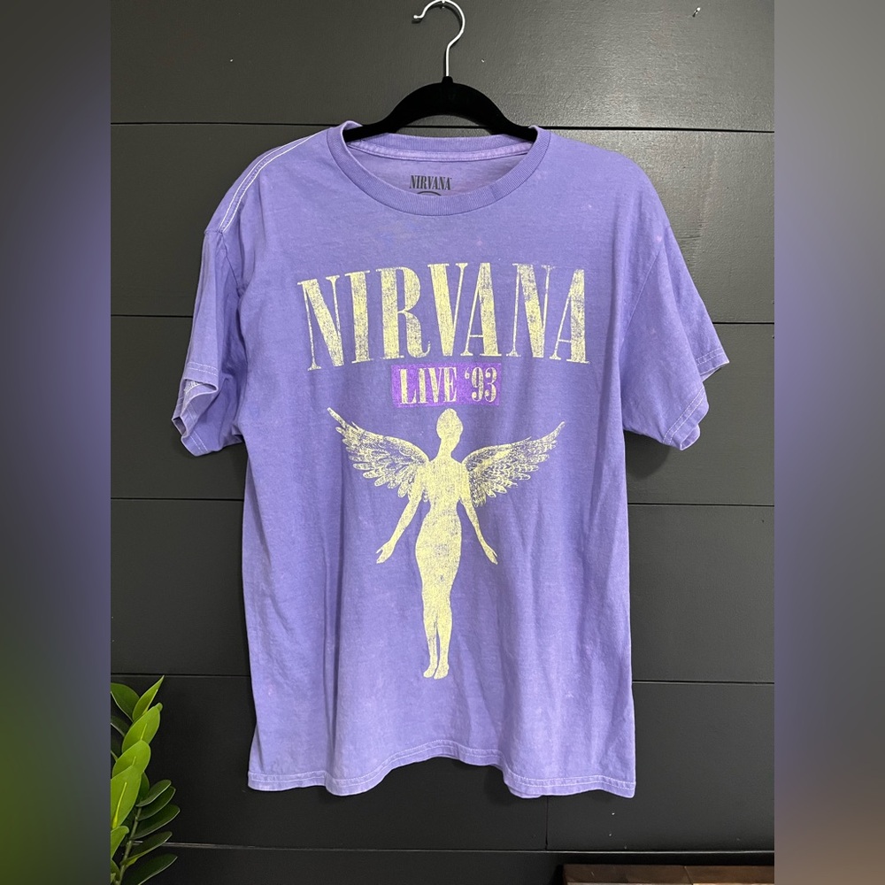 NIRVANA Live ‘93 In Utero Purple Music Band Tee Unisex Concert Merch Sz L EUC